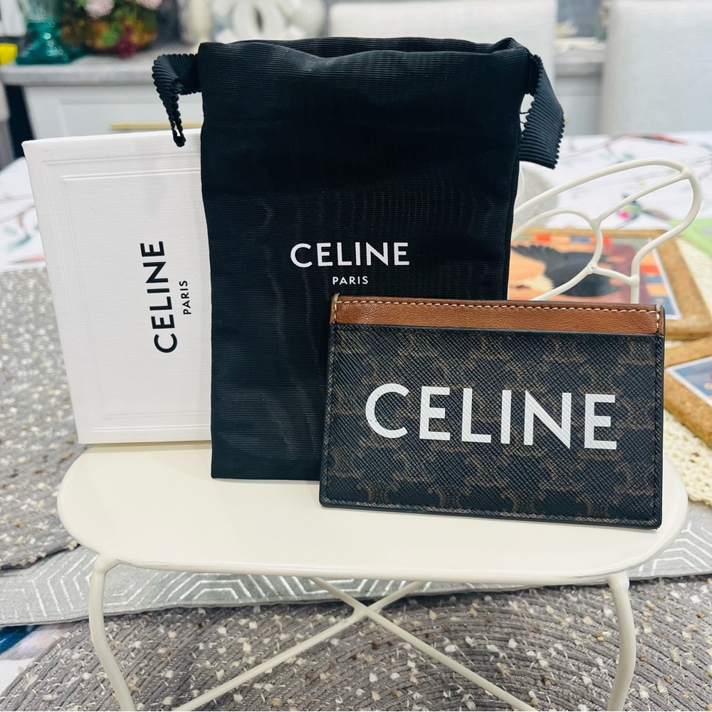 CELINE Triomphe Canvas Card Holder
